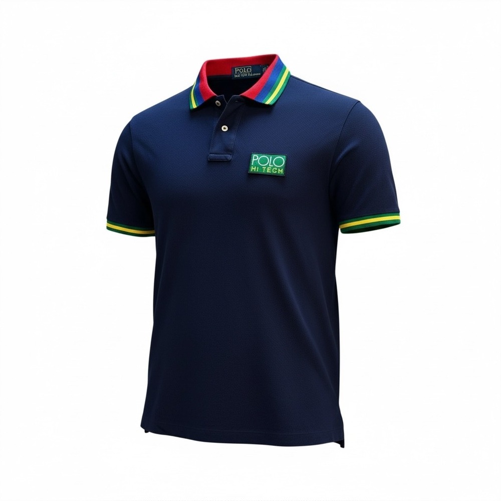 Polo Ralph Lauren Men's Classic Fit Navy Hi Tech Short Sleeve Polo Shirt Size M